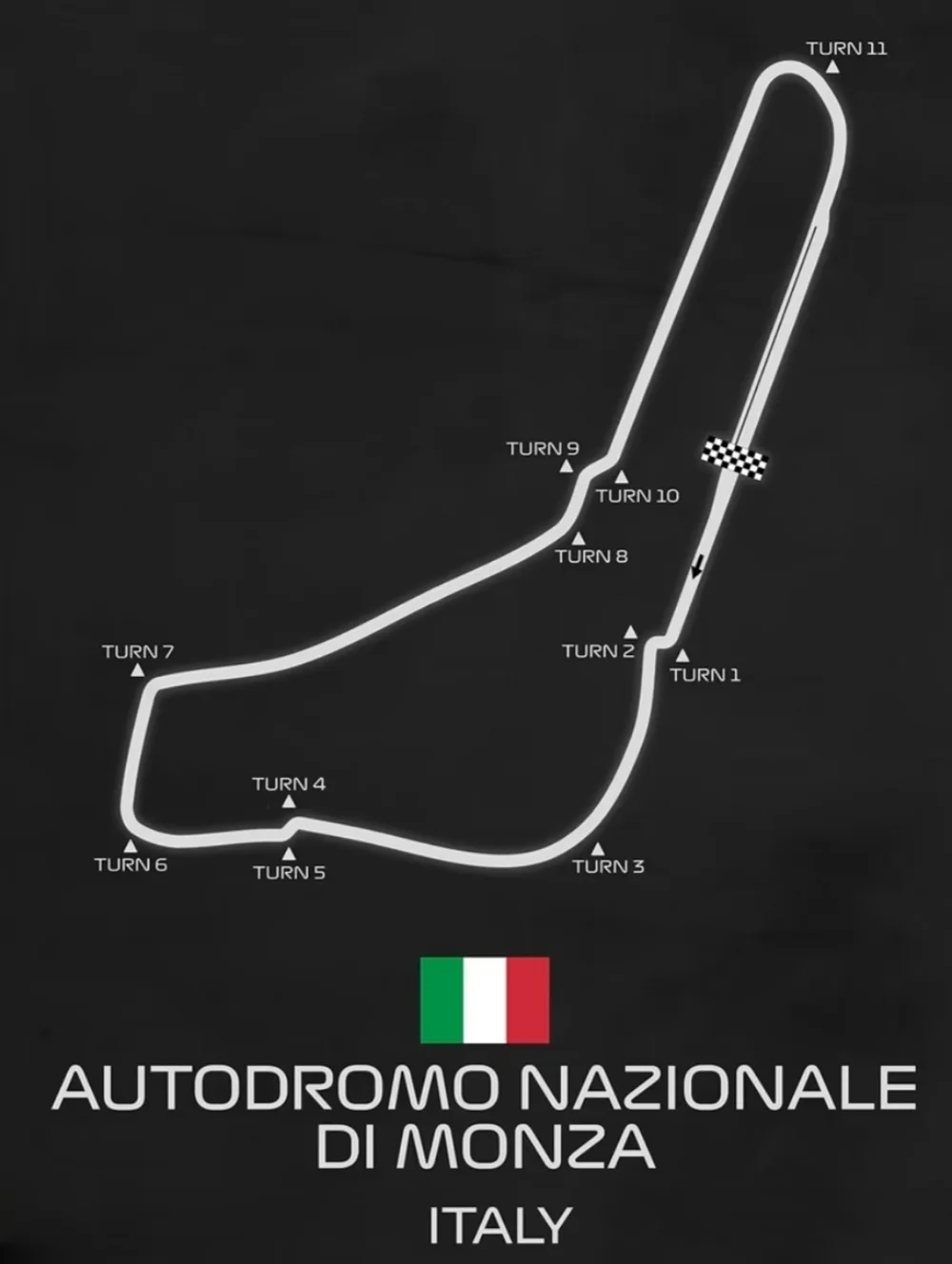 F1 Racing Circuit Posters Monaco Suzuka Monza Wall Art Set